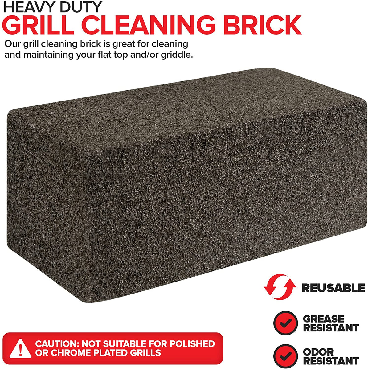 Grill Cleaning Brick (4 Pack) - Heavy Duty Grill Cleaning Brick - Gril –  Stock Your Home