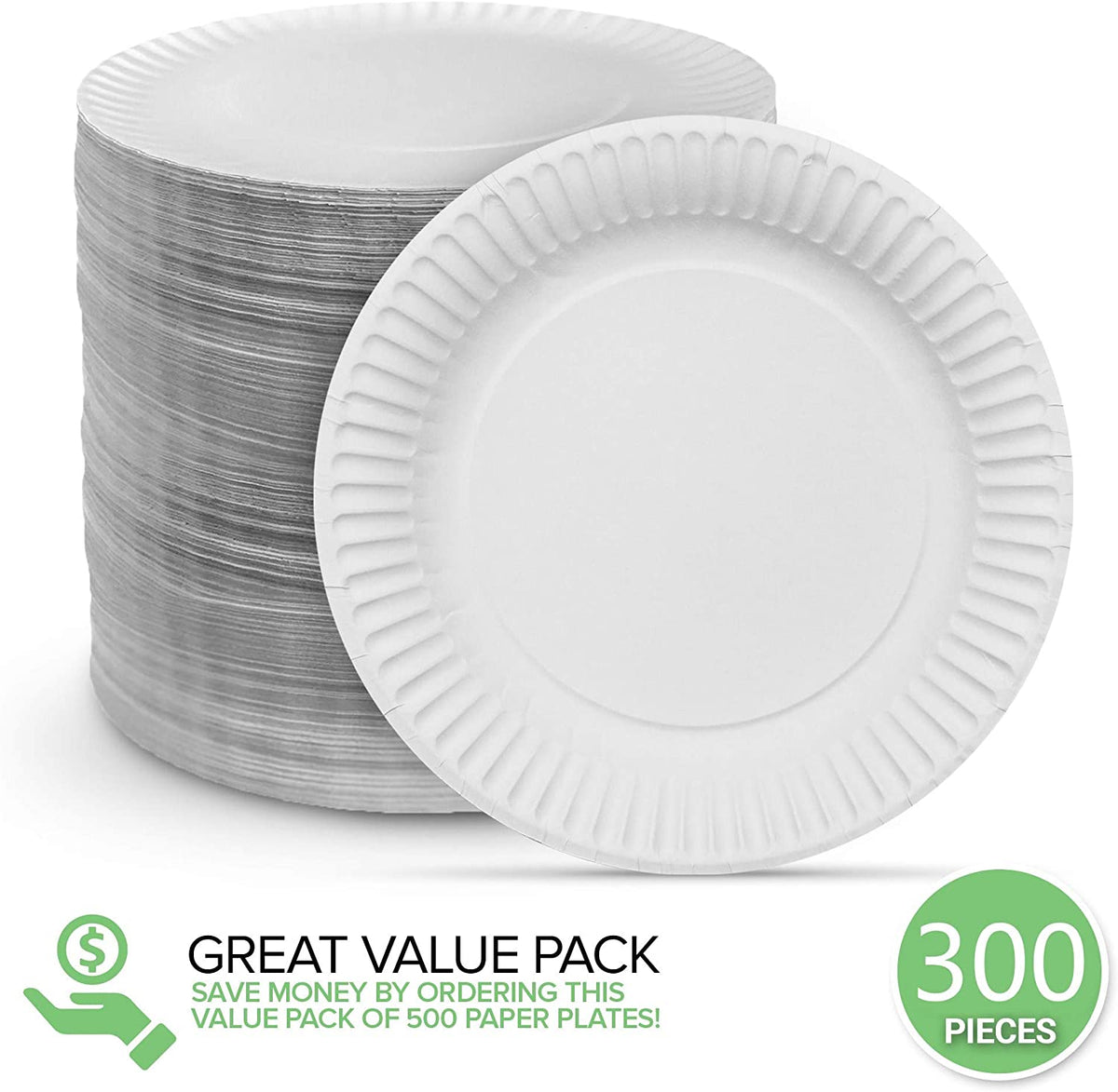 Perfectware 6 Inch Paper Plates. Disposable Paper Plates. Case