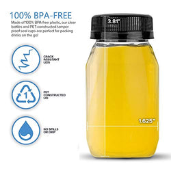  Stock Your Home 12 oz Glass Juice Bottles With Caps (6