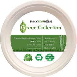 Recyclable Disposable Divided Plastic Plates With 25 Oz Paper