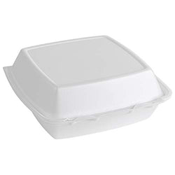 Stock Your Home 9x9 Clamshell Take Out Boxes (25 Pack) Large 3-Compartment  Foam Food Containers Disposable Lunch Container, Restaurant Togo Trays with
