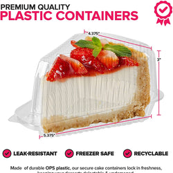 Rectangle Shaped Single Cake Slice Plastic Container – Frans Cake