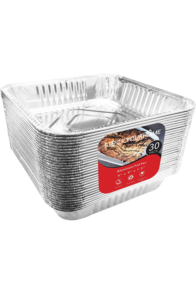 50 Pc Aluminum Foil Lasagna Pan Disposable Loaf Bread Container