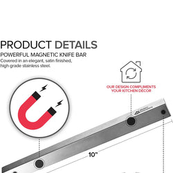 Modern Innovations 16 Inch Stainless Steel Magnetic Knife Bar with Mul –  Stock Your Home